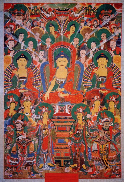 용흥사 삼불회 괘불탱_1